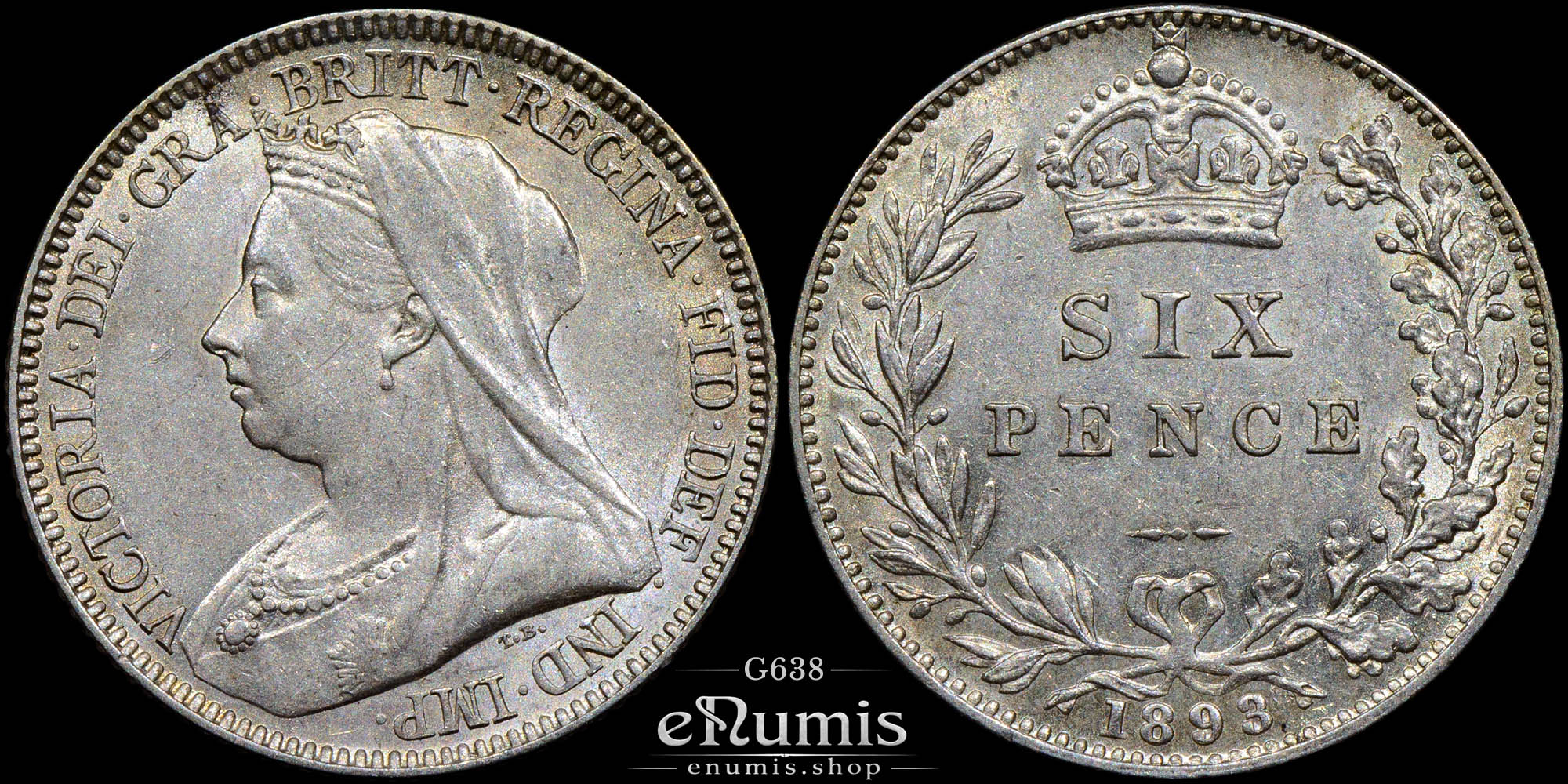 Great Britain, Victoria, Sixpence 1893, UNC/aUNC