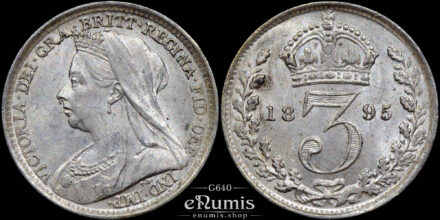 Great Britain, Victoria, 3 Pence 1895, UNC