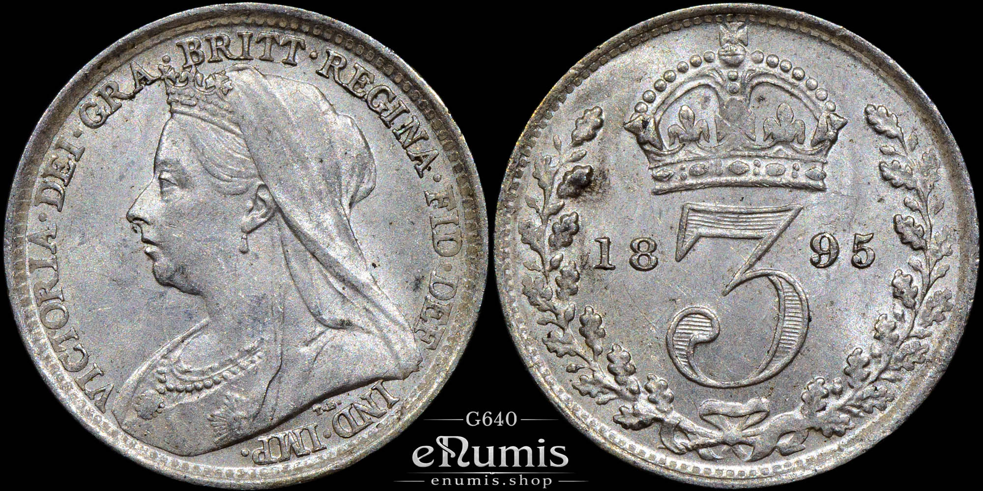 Great Britain, Victoria, 3 Pence 1895, UNC