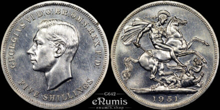 Great Britain, George VI, Crown 1951, prooflike, box+COA, UNC