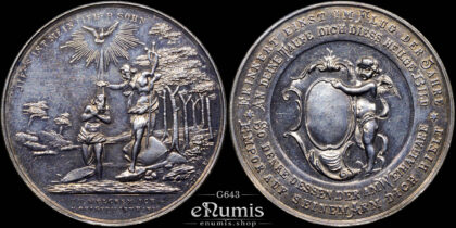 AUSTRIA, Franz Joseph I, Baptism medal, c. 1900, by Leo Zimpel, silver