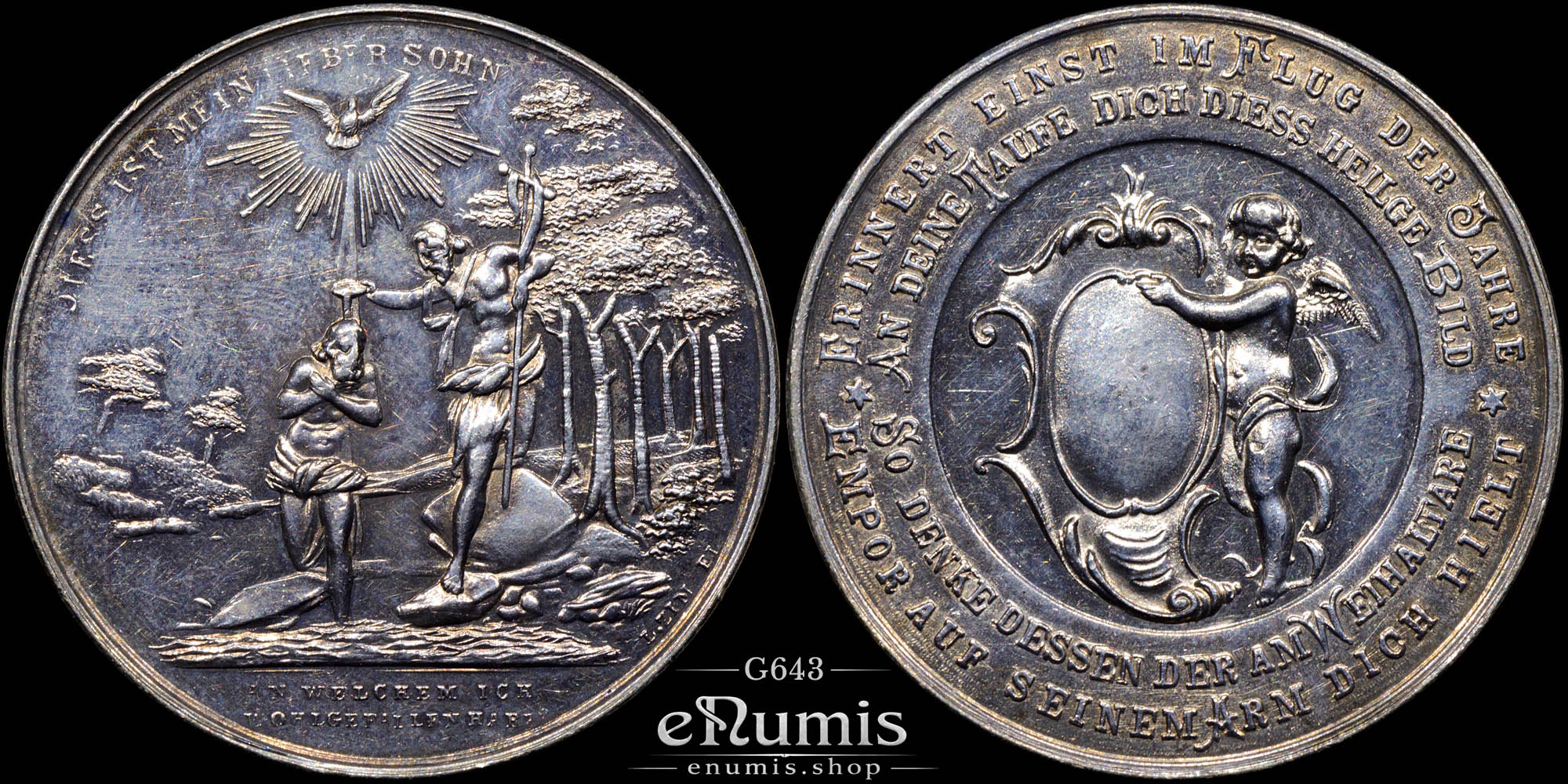AUSTRIA, Franz Joseph I, Baptism medal, c. 1900, by Leo Zimpel, silver AUSTRIA, Franz Joseph I, Baptism medal, c. 1900, by Leo Zimpel, silver