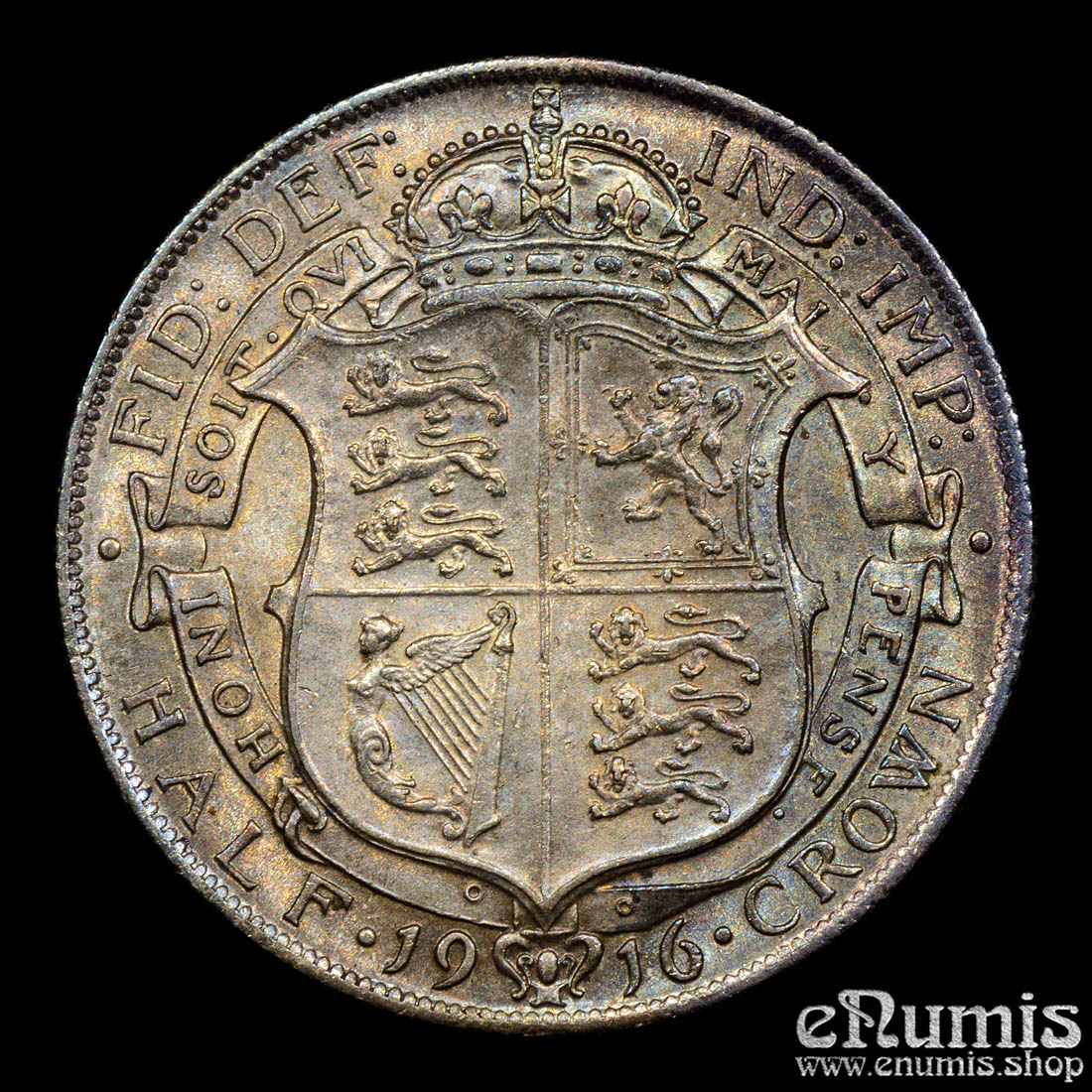 Great Britain, George V, Halfcrown 1916, aUNC