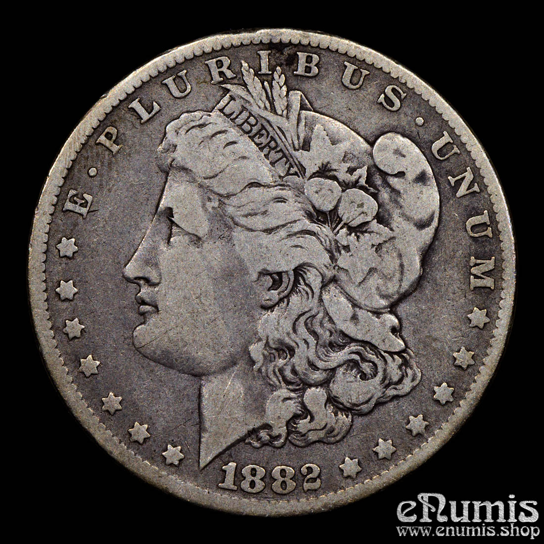 USA, $1 Morgan Dollar 1882 O, New Orleans, toned, VF