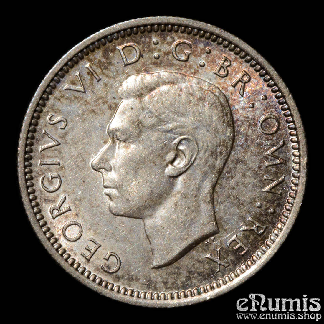 Great Britain, George VI, Sixpence 1940, silver, UNC