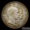 DENMARK, Christian IX, 2 Kroner 1892, Golden Wedding Anniversary, UNC