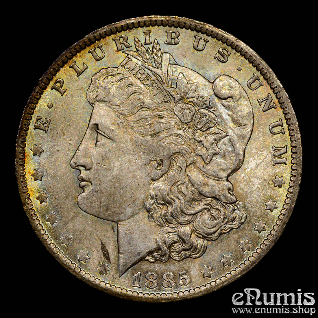USA, $1 Morgan Dollar 1885 O, New Orleans, nicely toned, UNC