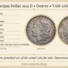 USA, $1 Morgan Dollar 1921 D, Denver, VAM-1AM, XF/UNC
