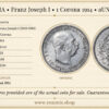 AUSTRIA, Franz Joseph I, 1 Corona 1914, aUNC/UNC