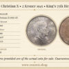 DENMARK, Christian X, 2 Kroner 1945, King’s 75th Birthday, UNC