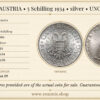 AUSTRIA, 5 Schilling 1934, silver, UNC