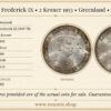 DENMARK, Frederick IX, 2 Kroner 1953, Greenland, silver, UNC