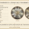 DENMARK, Frederick IX, 2 Kroner 1953, Greenland, silver, UNC DENMARK, Frederick IX, 2 Kroner 1953, Greenland, silver, UNC