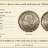 SWEDEN, Gustaf V, 2 Kronor 1921, 400th Anniversary of Political Liberty, UNC