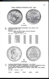 Deutsche Taler, Doppelgulden, Doppeltaler von 1800-1871