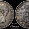 SPAIN, Alfonso XII, 5 Pesetas 1885 MS-M, toned, VF+ SPAIN, Alfonso XII, 5 Pesetas 1885 MS-M, toned, VF+