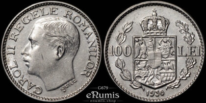 ROMANIA, Carol II, 100 Lei 1936, aUNC