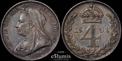 Great Britain, Victoria, 4 Pence 1901, Maundy, Groat, aUNC