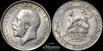 Great Britain, George V, Shilling 1914, aUNC