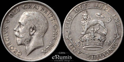 Great Britain, George V, Shilling 1918, VF+