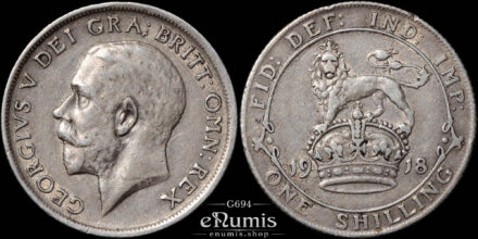 Great Britain, George V, Shilling 1918, VF+