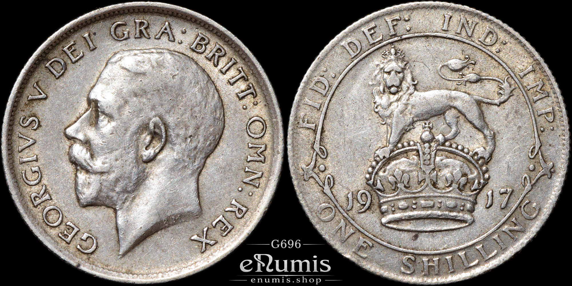 Great Britain, George V, Shilling 1917, XF Great Britain, George V, Shilling 1917, XF