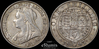 Great Britain, Victoria, Shilling 1893, 2A Scarce variety, XF+/aUNC