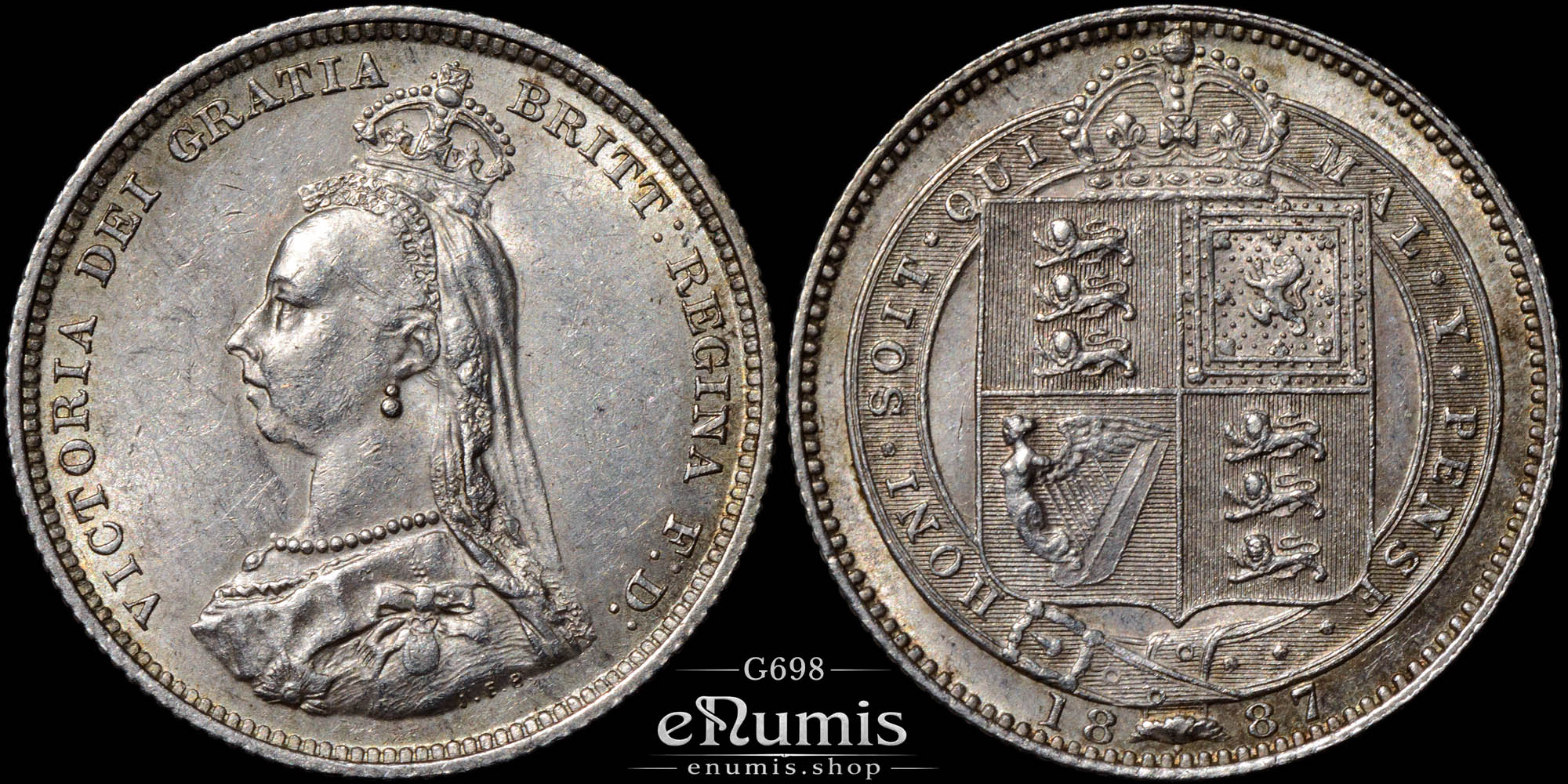 Great Britain, Victoria, Shilling 1887, aUNC/UNC