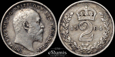 Great Britain, Edward VII, 2 Pence 1904, Maundy, VF+