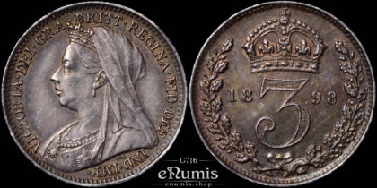 Great Britain, Victoria, 3 Pence 1898, Maundy, aUNC