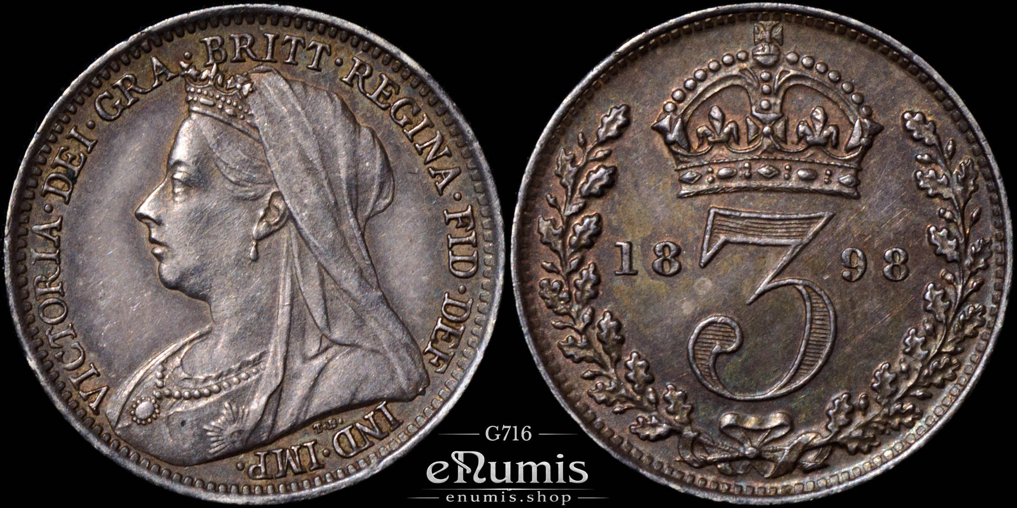 Great Britain, Victoria, 3 Pence 1898, Maundy, aUNC