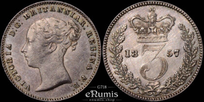 Great Britain, Victoria, 3 Pence 1857, Maundy, UNC