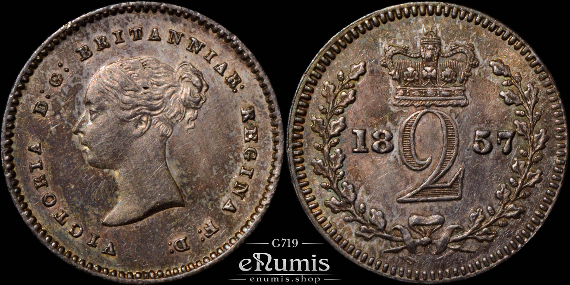 Great Britain, Victoria, 2 Pence 1857, Maundy, UNC Great Britain, Victoria, 2 Pence 1857, Maundy, UNC