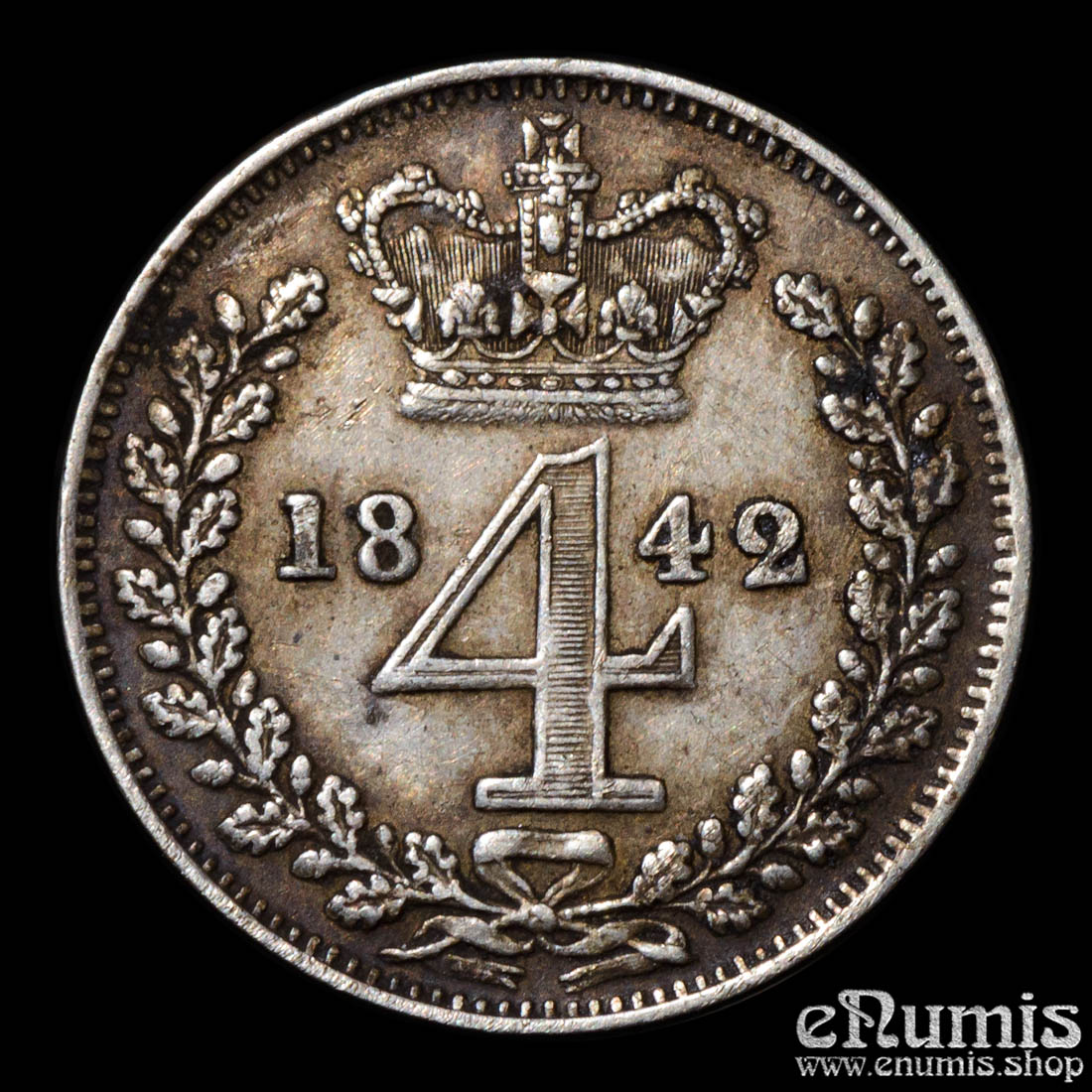 Great Britain, Victoria, 4 Pence 1842, Maundy, Groat, aXF