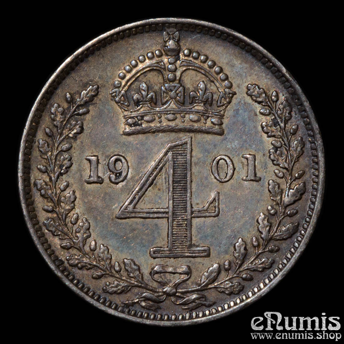Great Britain, Victoria, 4 Pence 1901, Maundy, Groat, aUNC