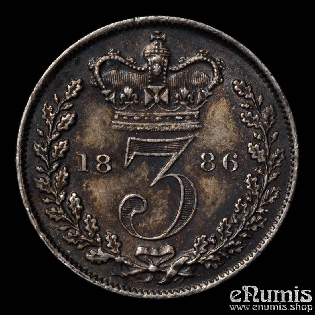 Great Britain, Victoria, 3 Pence 1886, aUNC Great Britain, Victoria, 3 Pence 1886, aUNC