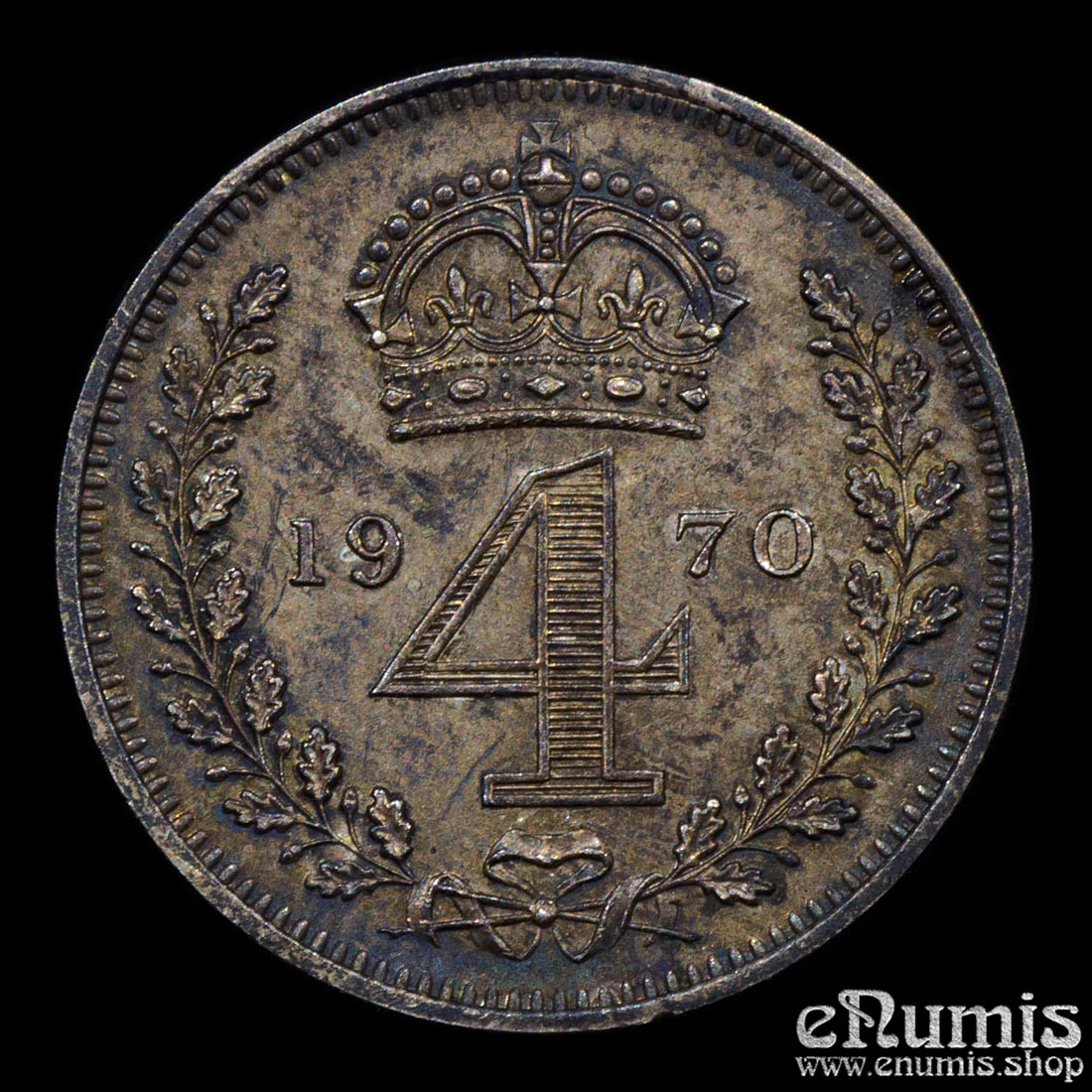 Great Britain, Elizabeth II, 4 Pence 1970, Maundy, Groat, aUNC Great Britain, Elizabeth II, 4 Pence 1970, Maundy, Groat, aUNC