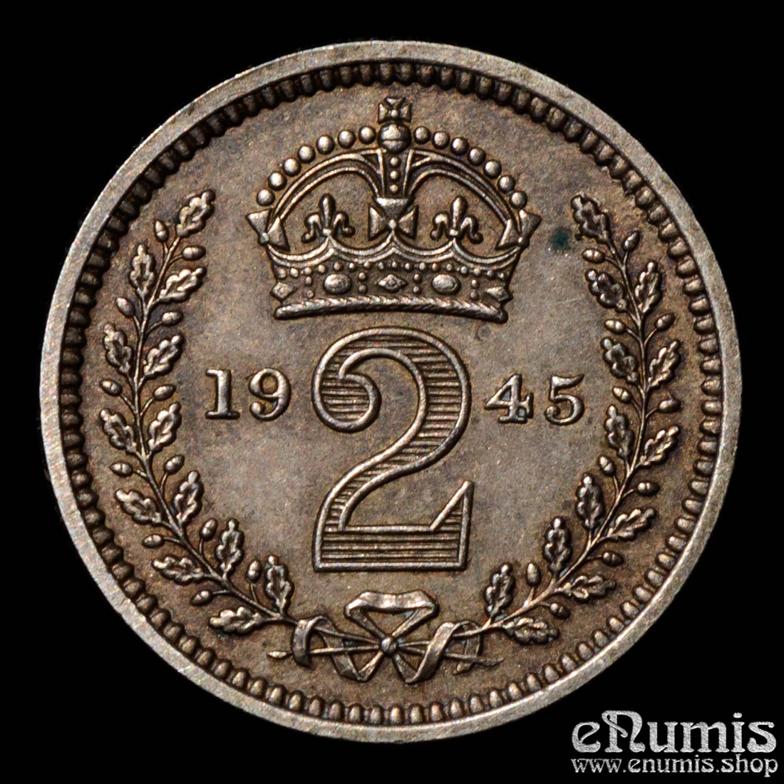 Great Britain, George VI, 2 Pence 1945, Maundy, UNC Great Britain, George VI, 2 Pence 1945, Maundy, UNC