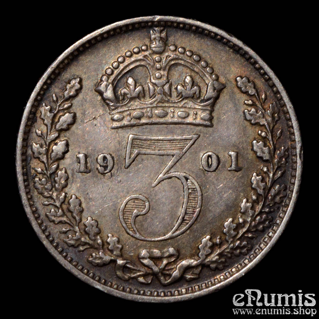 Great Britain, Victoria, 3 Pence 1901, Maundy, XF+ Great Britain, Victoria, 3 Pence 1901, Maundy, XF+