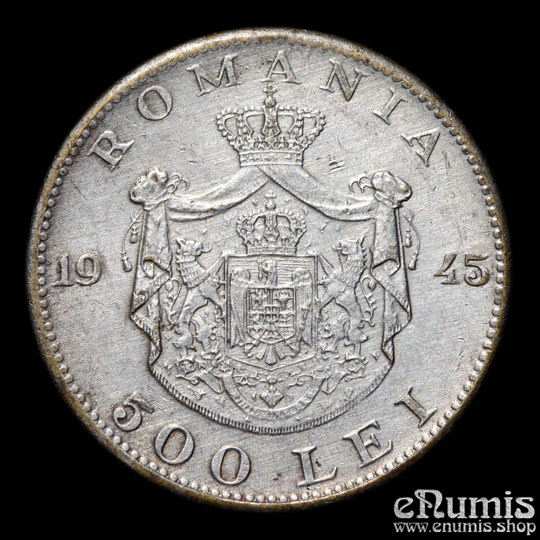 ROMANIA, Mihai I, 500 Lei 1945, XF+