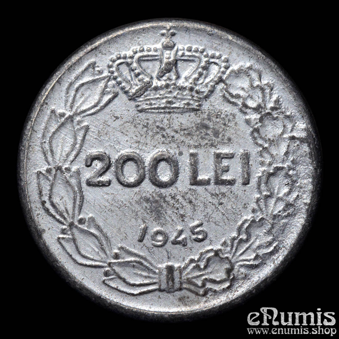 ROMANIA, Mihai I, 200 Lei 1945, XF+