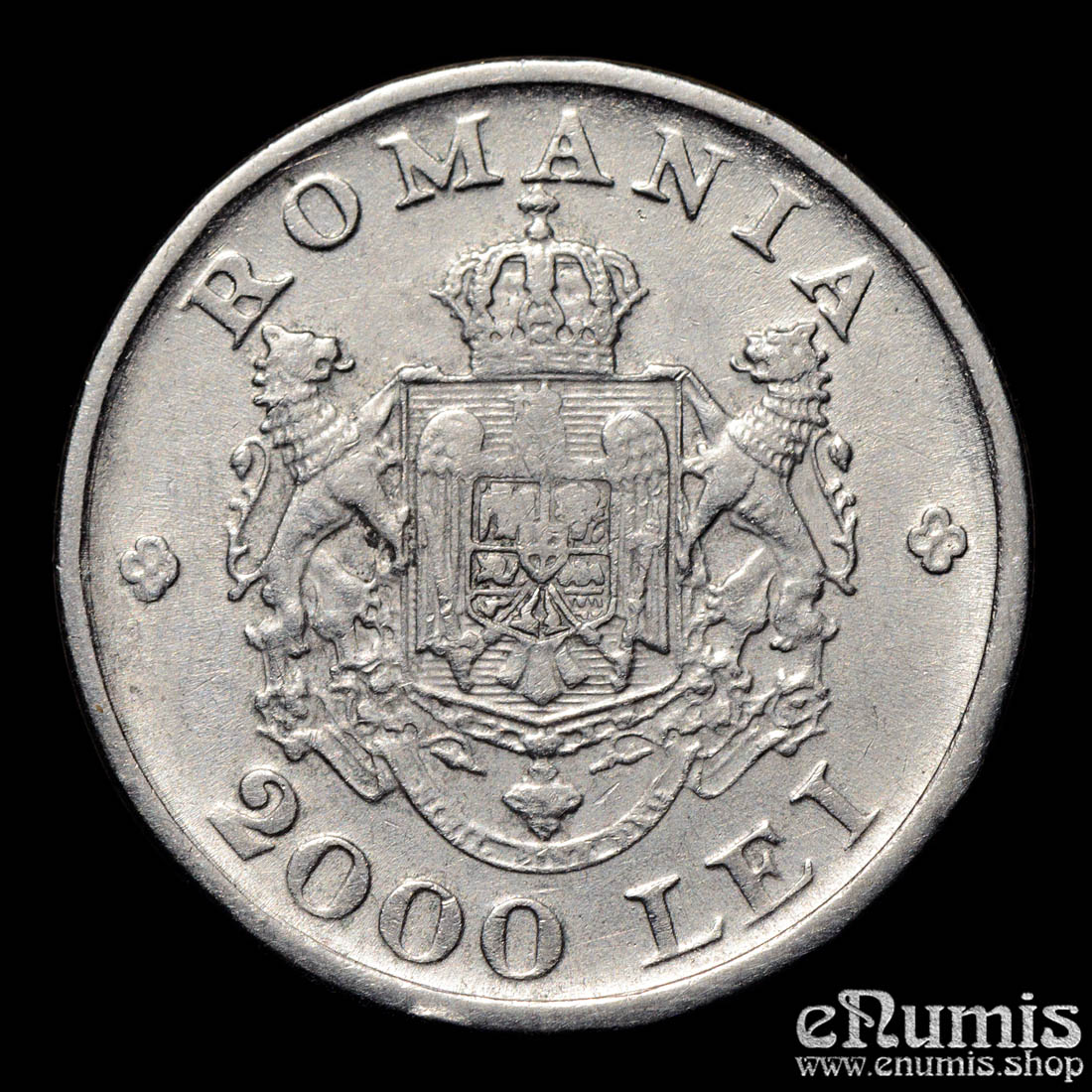 ROMANIA, Mihai I, 2000 Lei 1946, XF