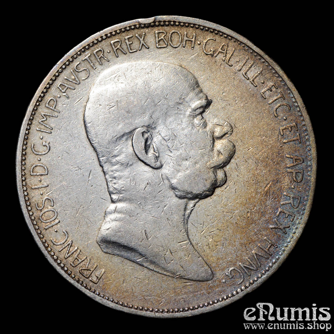 AUSTRIA, Franz Joseph I, 5 Corona 1909, VF AUSTRIA, Franz Joseph I, 5 Corona 1909, VF