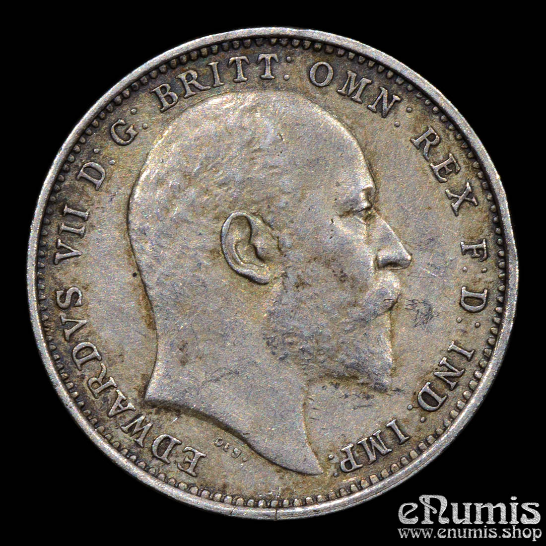 Great Britain, Edward VII, 4 Pence 1908, Maundy, Groat, aUNC Great Britain, Edward VII, 4 Pence 1908, Maundy, Groat, aUNC