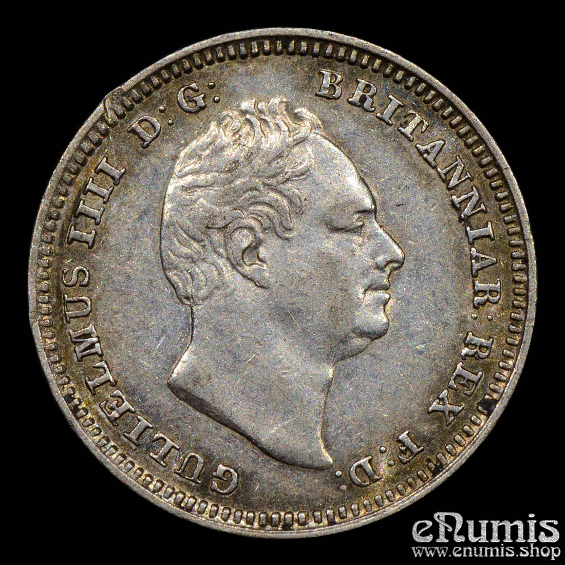 Great Britain, William IV, 3 Pence 1835, Large head, XF-UNC