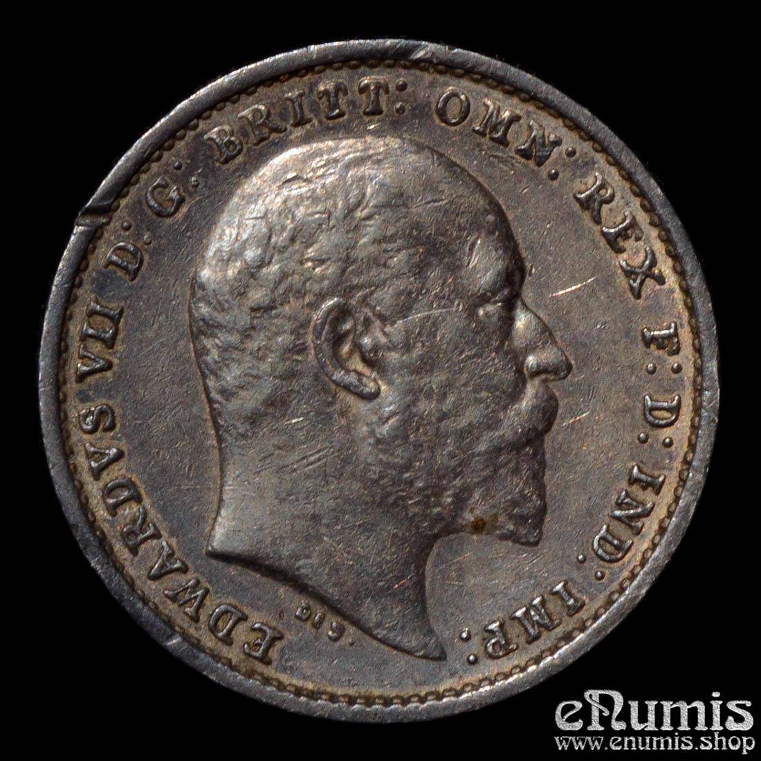 Great Britain, Edward VII, 2 Pence 1905, Maundy, XF+