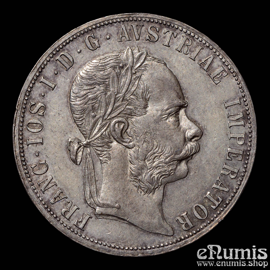 AUSTRIA, Franz Joseph I, 2 Florin Gulden 1881, UNC