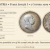 AUSTRIA, Franz Joseph I, 5 Corona 1909, VF AUSTRIA, Franz Joseph I, 5 Corona 1909, VF
