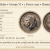 Great Britain, George VI, 2 Pence 1945, Maundy, UNC Great Britain, George VI, 2 Pence 1945, Maundy, UNC