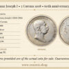 AUSTRIA, Franz Joseph I, 5 Corona 1908, 60th anniversary of reign, XF